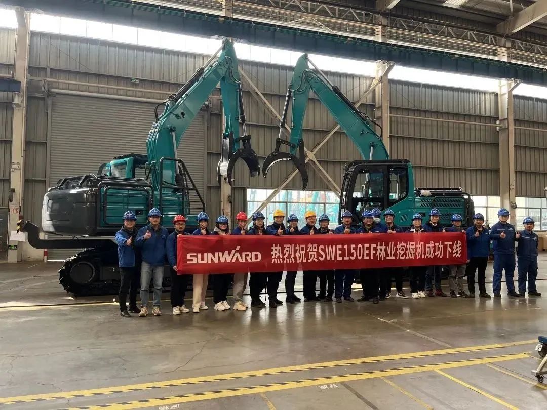 跋山涉水，称霸“武林”！银河集团9873cm智能首款中型林业挖掘机成功下线