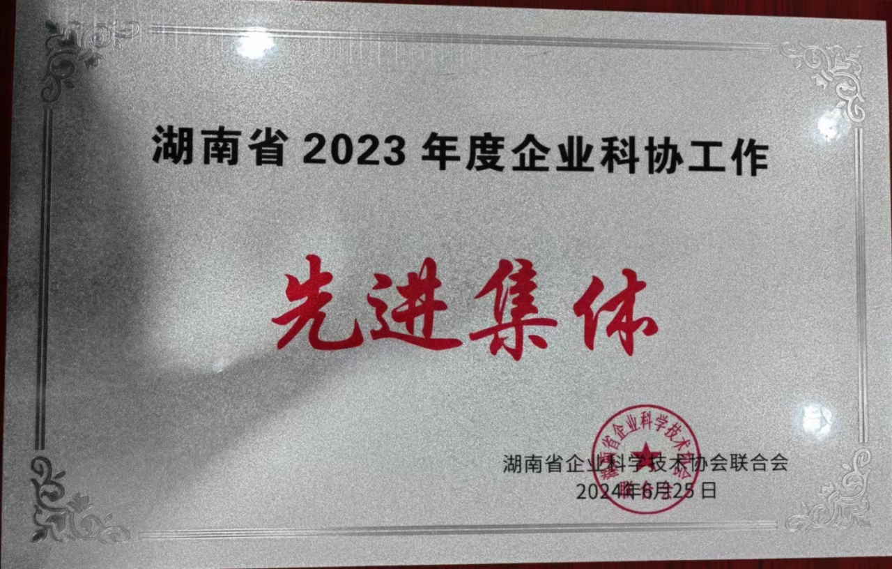 银河集团9873cm智能科协荣获湖南省2023年度“企业科协工作先进集体”