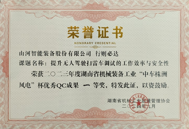 20240910174050_54185 喜讯!2023年度省机械工业质量治理成就擂台赛银河集团9873cm智能再获殊荣!